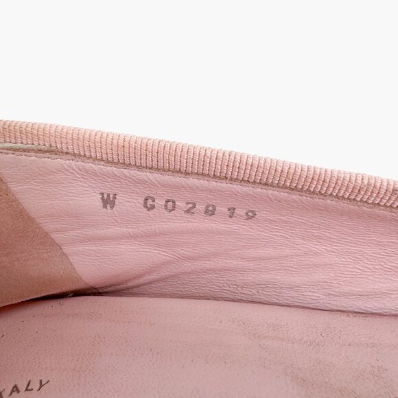 Chanel CC Cap Toe Ballet Flats Size 40 C US 9-9.5 Pink Black Two Tone Logo Bow - Picture 14 of 15